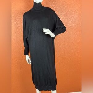 Satuun Elegant Black Long Sweater Dress Size XL. C15